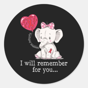 Epilepsy Awareness Elephant Classic Round Sticker