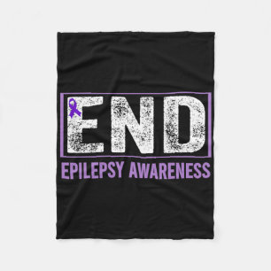 Epilepsy Awareness - End Epilepsy Purple Epilepsy  Fleece Blanket
