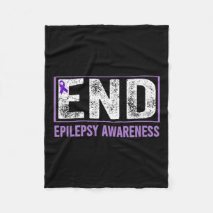 Epilepsy Awareness - End Epilepsy Purple Epilepsy  Fleece Blanket