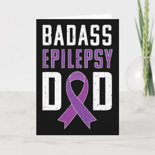 Epilepsy Awareness Epilepsy Dad Purple Ribbon Card
