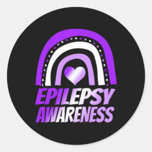 Epilepsy Awareness Epilepsy Kids Men Women Warrior Classic Round Sticker