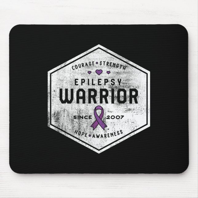 Epilepsy Awareness Epilepsy Warrior Since 2007  Mouse Mat (Front)