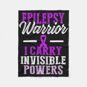 Epilepsy Awareness Epileptic Warrior Survivor 11 Fleece Blanket