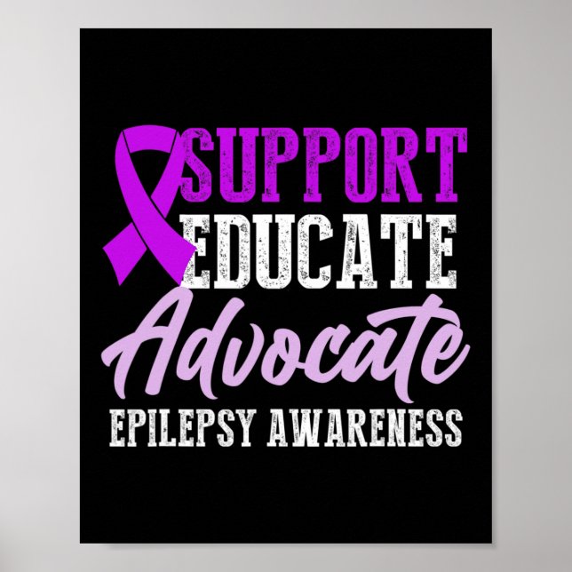 Epilepsy Awareness Epileptic Warrior Survivor 13  Poster (Front)