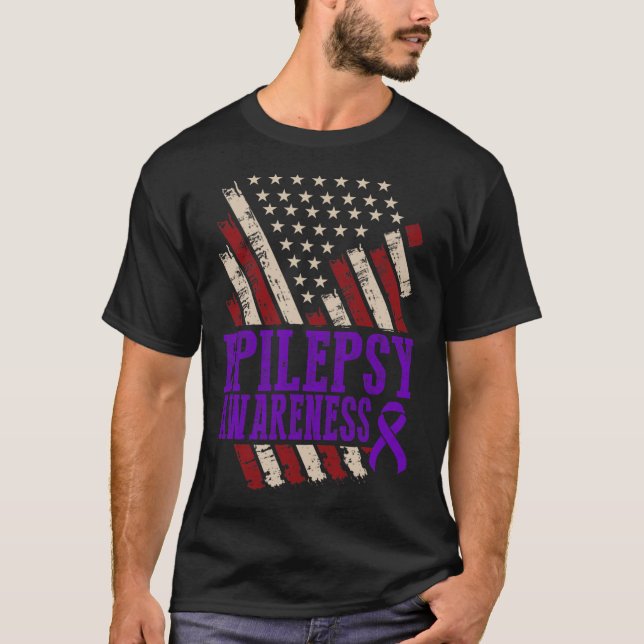 Epilepsy Awareness Epileptic Warrior Survivor 17  T-Shirt (Front)