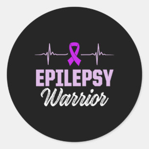 Epilepsy Awareness Epileptic Warrior Survivor 18 Classic Round Sticker