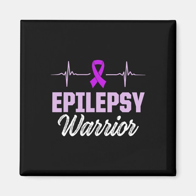 Epilepsy Awareness Epileptic Warrior Survivor 18  Magnet (Front)