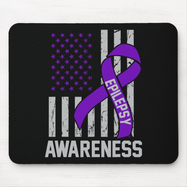 Epilepsy Awareness Epileptic Warrior Survivor 19  Mouse Mat (Front)