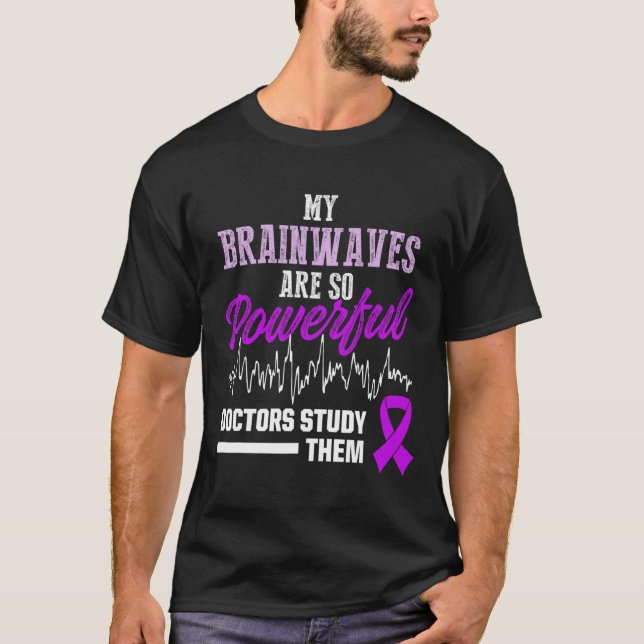 Epilepsy Awareness Epileptic Warrior Survivor 21  T-Shirt (Front)