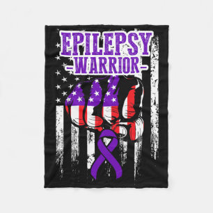 Epilepsy Awareness Epileptic Warrior Survivor 22  Fleece Blanket