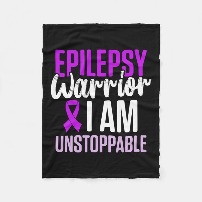 Epilepsy Awareness Epileptic Warrior Survivor 23  Fleece Blanket (Front)