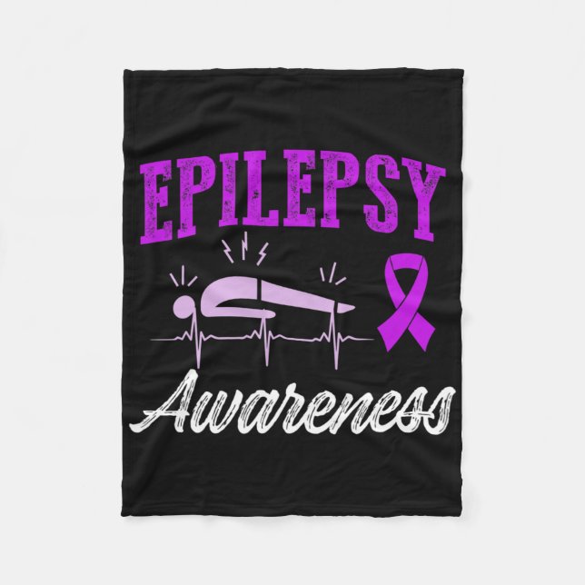 Epilepsy Awareness Epileptic Warrior Survivor 25  Fleece Blanket (Front)