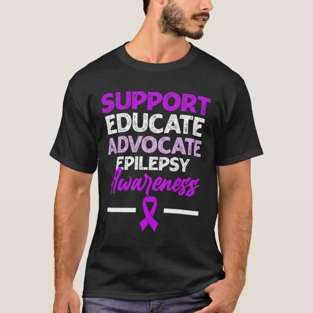 Epilepsy Awareness Epileptic Warrior Survivor 2  T-Shirt (Front)