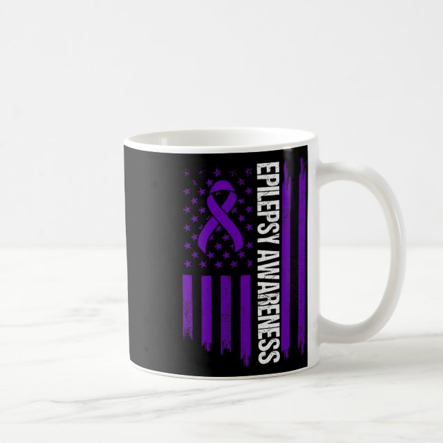 Epilepsy Awareness Epileptic Warrior Survivor 3  Coffee Mug (Right)