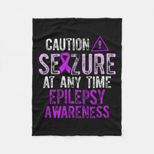 Epilepsy Awareness Epileptic Warrior Survivor 5 Fleece Blanket