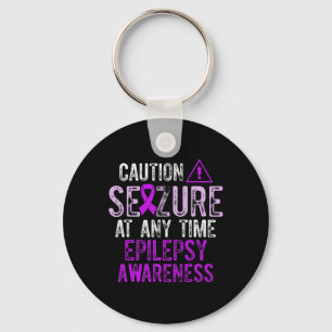 Epilepsy Awareness Epileptic Warrior Survivor 5  Key Ring