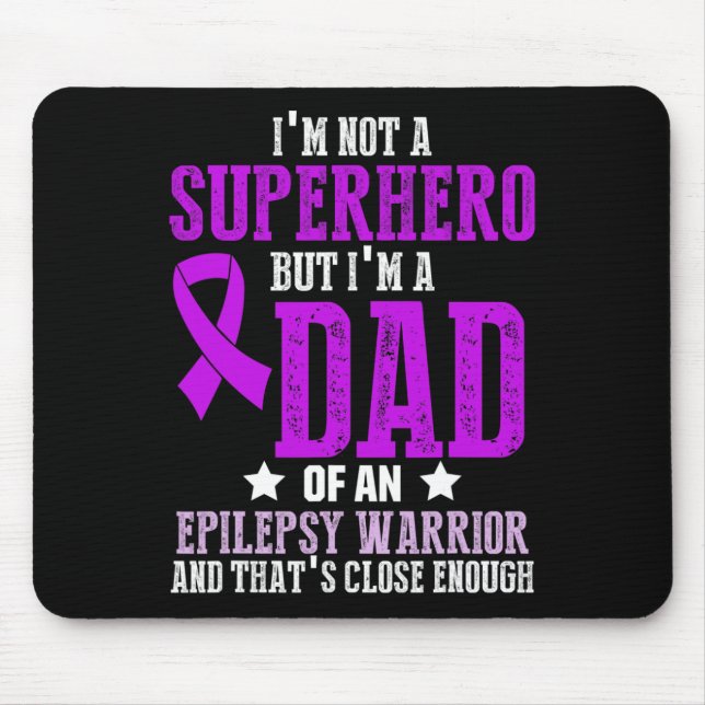 Epilepsy Awareness Epileptic Warrior Survivor 6  Mouse Mat (Front)
