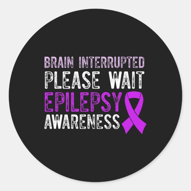 Epilepsy Awareness Epileptic Warrior Survivor 9  Classic Round Sticker (Front)