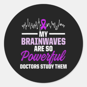 Epilepsy Awareness Epileptic Warrior Survivor Classic Round Sticker