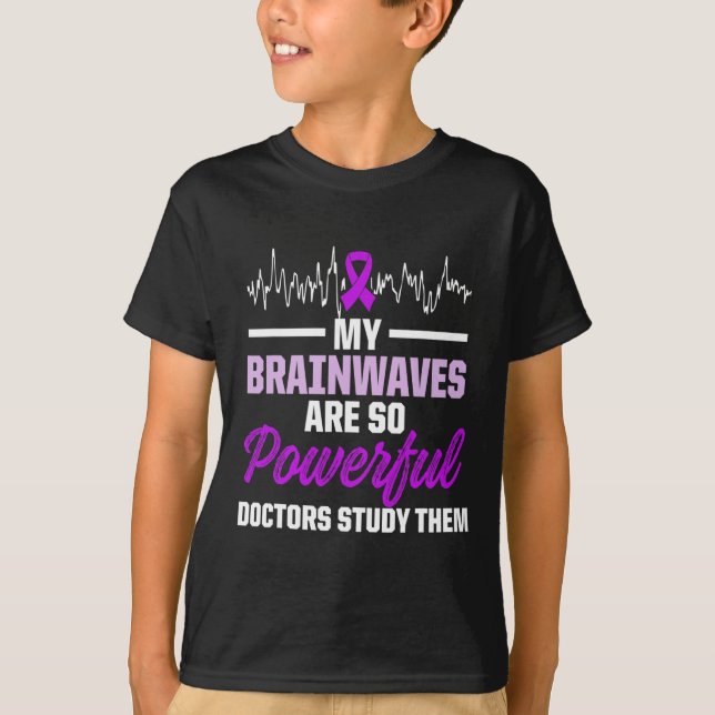 Epilepsy Awareness Epileptic Warrior Survivor  T-Shirt (Front)