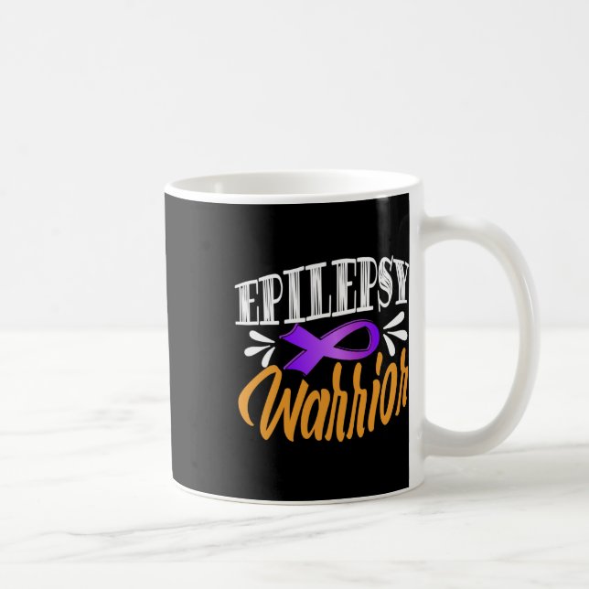 Epilepsy Awareness Fights Usa Epileptic Warrior Su Coffee Mug (Right)