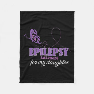 Epilepsy Awareness For My Daughter- Epilepsy Mum Fleece Blanket
