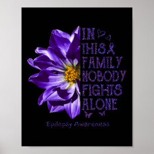 Epilepsy Awareness Gifts Nobody Fights Alone Anemo Poster