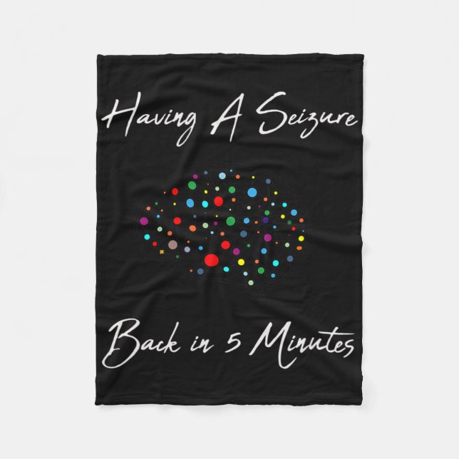 Epilepsy Awareness Having A Seizure  Fleece Blanket (Front)