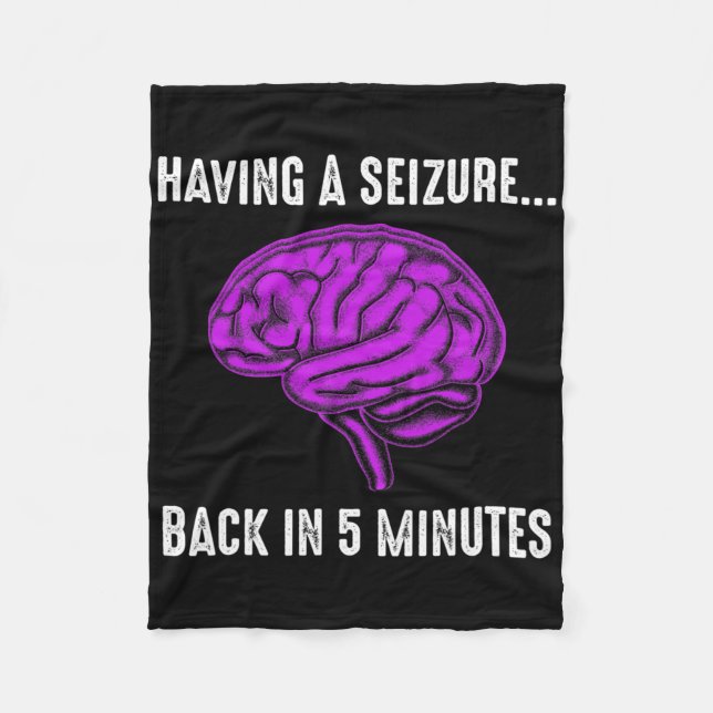 Epilepsy Awareness Having Seizure Epileptic Warrio Fleece Blanket (Front)