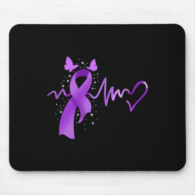 Epilepsy Awareness Heartbeat  Mouse Mat (Front)