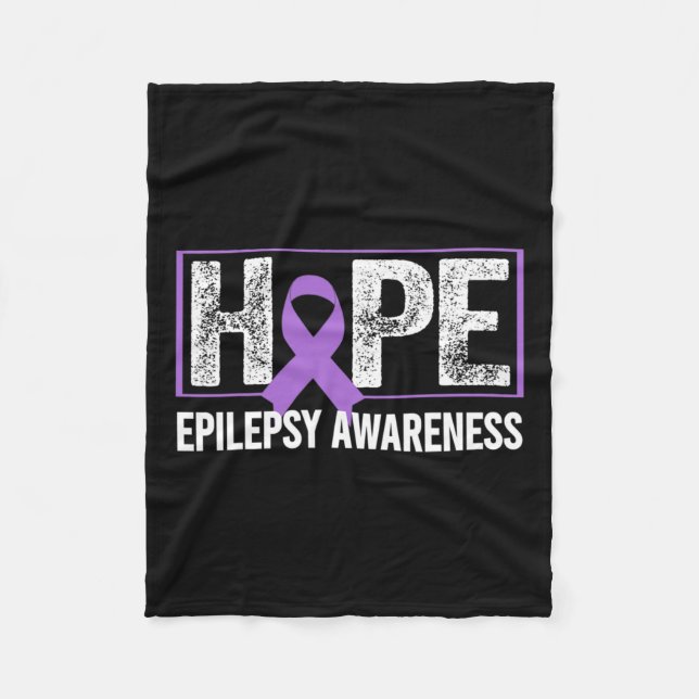 Epilepsy Awareness - Hope Epilepsy Awareness  Fleece Blanket (Front)
