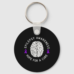Epilepsy Awareness Hope For A Cure Epileptic I Wea Key Ring