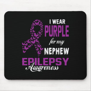 Epilepsy Awareness I Wear Purple For My Nephew Fam Mouse Mat