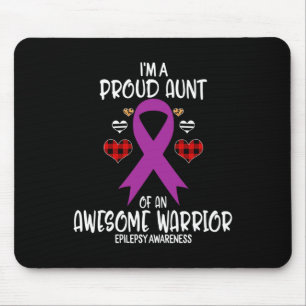 Epilepsy Awareness I'm Proud Aunt Of Awesome Warri Mouse Mat