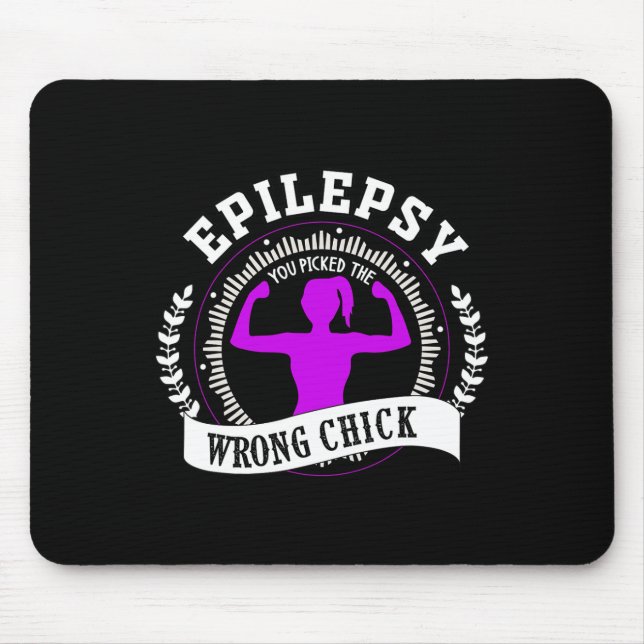 Epilepsy awareness is must for fighter and epileps mouse mat (Front)