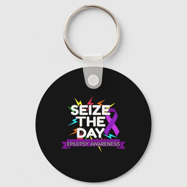 Epilepsy Awareness  Key Ring (Front)