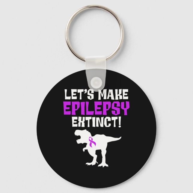 Epilepsy Awareness Make Epileptic Warrior Survivor Key Ring (Front)