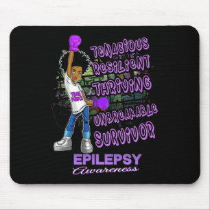 Epilepsy Awareness Melanin Black Women Unbreakable Mouse Mat