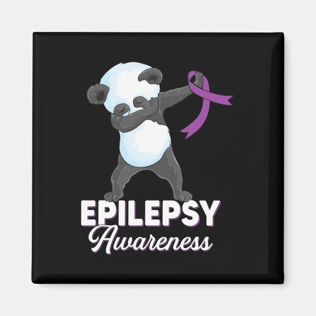 Epilepsy awareness month Dabbing panda epilepsy Aw Magnet (Front)