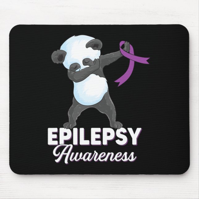 Epilepsy awareness month Dabbing panda epilepsy Aw Mouse Mat (Front)