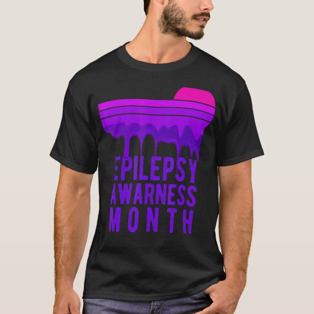 Epilepsy Awareness Month In November We Wear Purpl T-Shirt (Front)