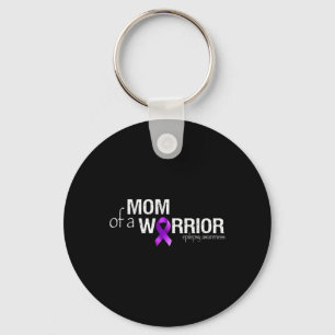 Epilepsy Awareness Month Mum of a Warrior Purple R Key Ring