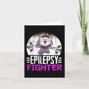 Epilepsy Awareness Month Ninja Cat Epilepsy Fighte Card