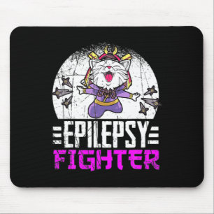 Epilepsy Awareness Month Ninja Cat Epilepsy Fighte Mouse Mat