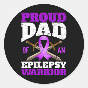 Epilepsy Awareness Month Proud Dad Of An Epilepsy Classic Round Sticker