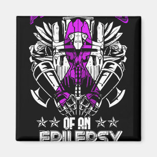 Epilepsy Awareness Month Proud Dad Purple Ribbon F Magnet