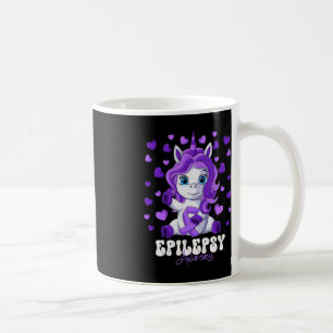 Epilepsy Awareness Month Purple Ribbon Unicorn  Coffee Mug