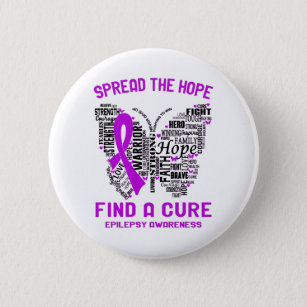 Epilepsy Awareness Month Ribbon Gifts 6 Cm Round Badge