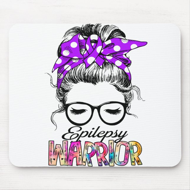 Epilepsy Awareness Month Ribbon Gifts Mouse Mat (Front)