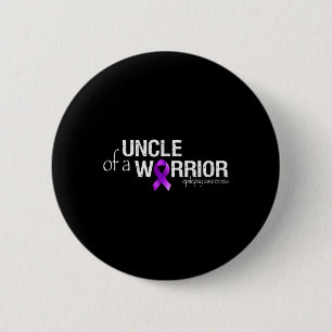 Epilepsy Awareness Month Uncle of a Warrior Purple 6 Cm Round Badge